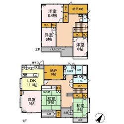 西小串1丁目　一戸建1の物件間取画像